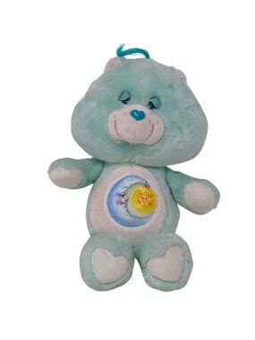 VTG 1983 Care Bears Bedtime Bear Plush By Kenner 13" Green Stuffed Toy #SC-1